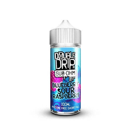 BLUEBERRY SOUR RASPBERRY 100ML SHORT FILL E-LIQUID BY DOUBLE DRIP - Vapeslough