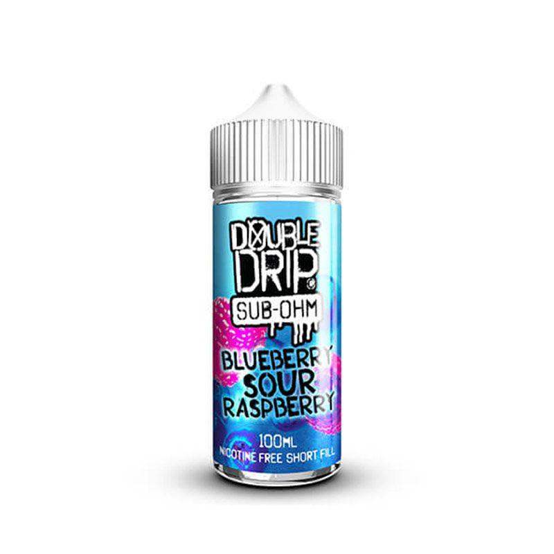 BLUEBERRY SOUR RASPBERRY 100ML SHORT FILL E-LIQUID BY DOUBLE DRIP - Vapeslough