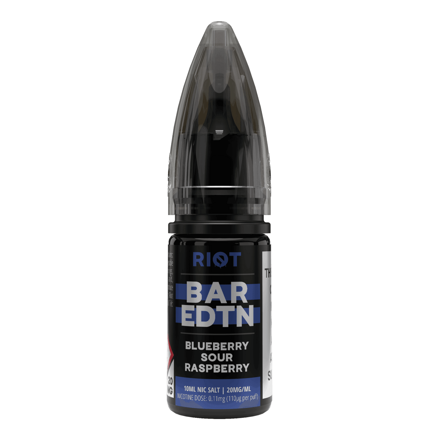 BLUEBERRY SOUR RASPBERRY - BAR EDTN - 10ML NIC SALT E-LIQUID - 0MG | 5MG | 10MG | 20MG BY RIOT SQUAD - Vapeslough