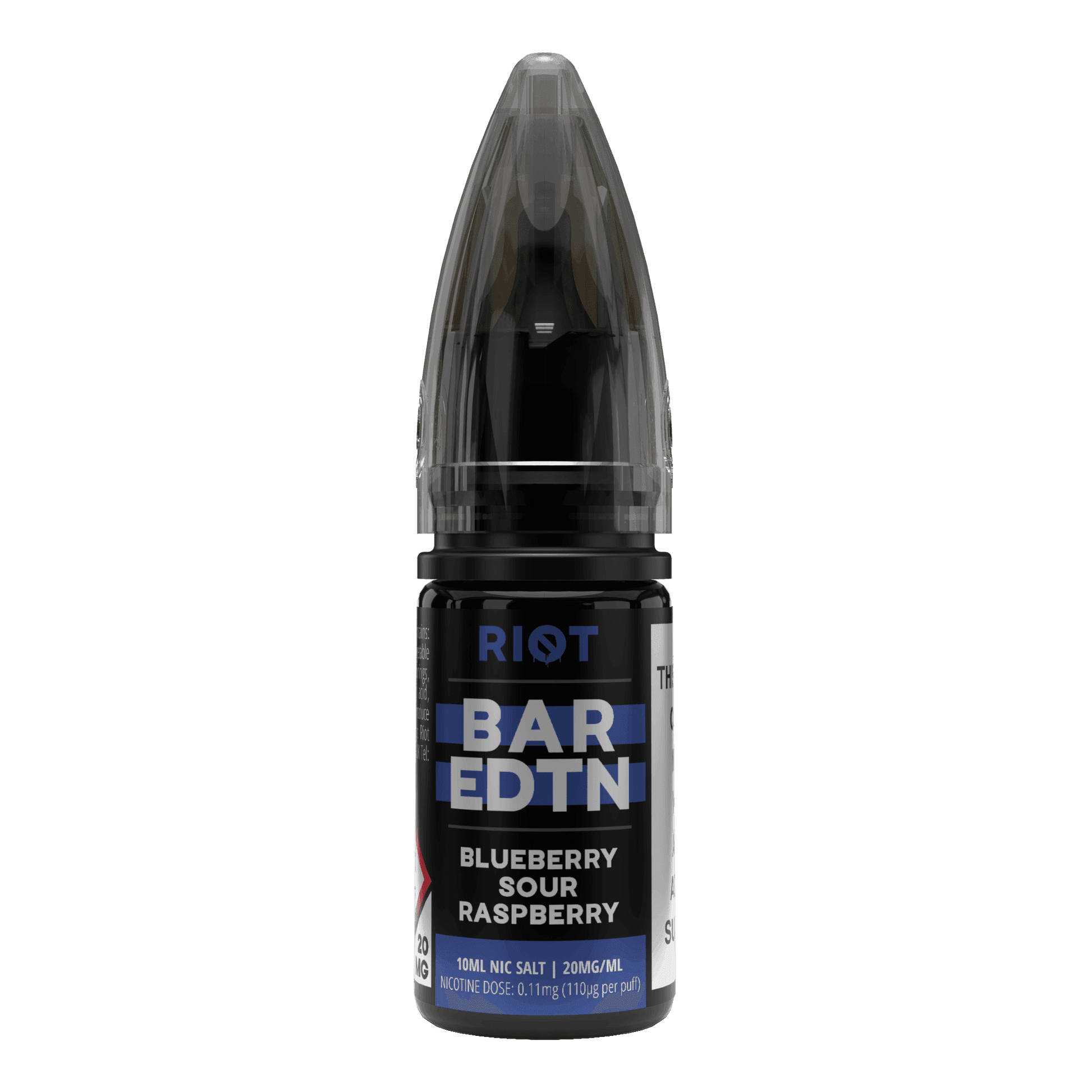BLUEBERRY SOUR RASPBERRY - BAR EDTN - 10ML NIC SALT E-LIQUID - 0MG | 5MG | 10MG | 20MG BY RIOT SQUAD - Vapeslough