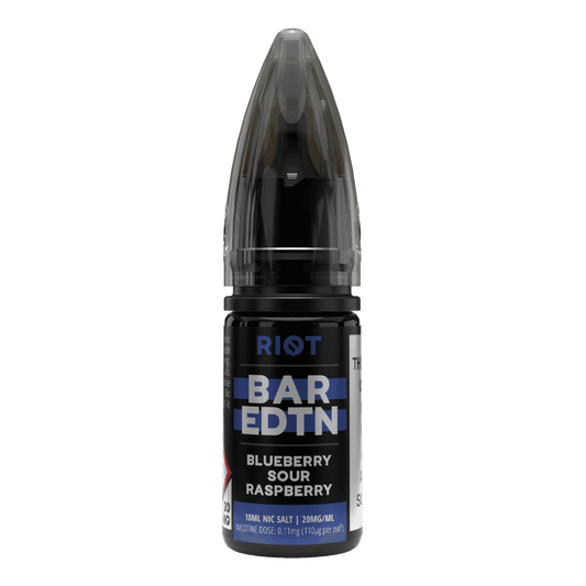 BLUEBERRY SOUR RASPBERRY - BAR EDTN - 10ML NIC SALT E-LIQUID - 0MG | 5MG | 10MG | 20MG BY RIOT SQUAD - Vapeslough