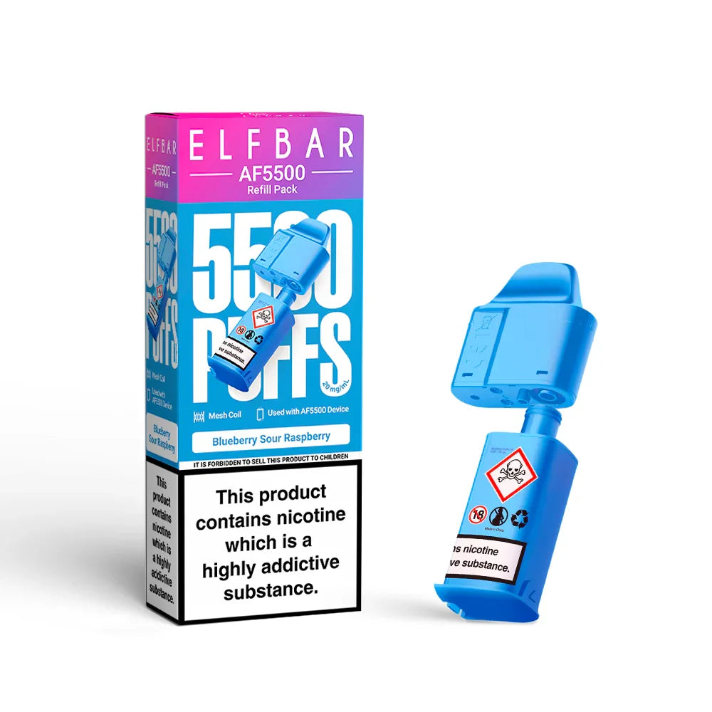 Blueberry Sour Raspberry - ELFBAR AF55000 Pre-Filled Pod - Vapeslough