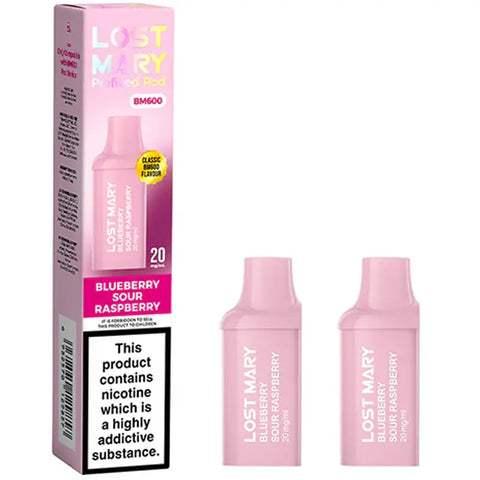 BLUEBERRY SOUR RASPBERRY LOST MARY BM600 PODS (PACK OF 2) - Vapeslough