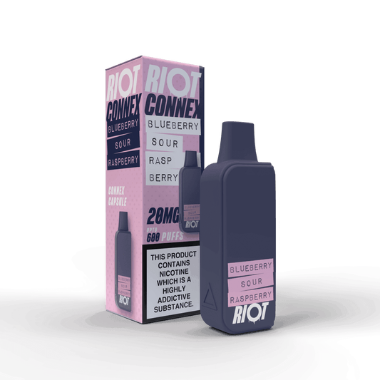 BLUEBERRY SOUR RASPBERRY - RIOT CONNEX - PRE-FILLED POD - 600 PUFFS BY RIOT SQUAD - Vapeslough