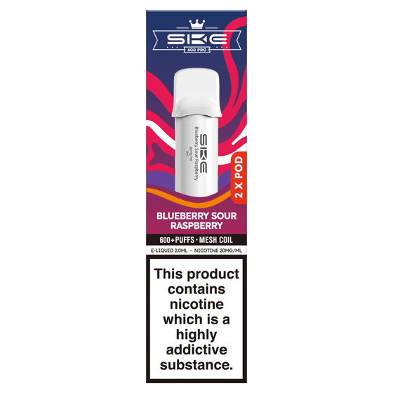 BLUEBERRY SOUR RASPBERRY SKE 600 PRO PODS (PACK OF 2) - Vapeslough