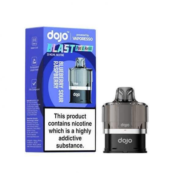 BLUEBERRY SOUR RASPBERRY - VAPORESSO DOJO BLAST 6000 PRE-FILLED POD - Vapeslough