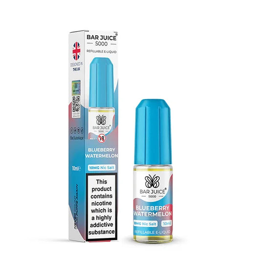 BLUEBERRY WATERMELON 10ML E LIQUID NICOTINE SALT BY BAR JUICE 5000 - 5MG|10MG|20MG - Vapeslough