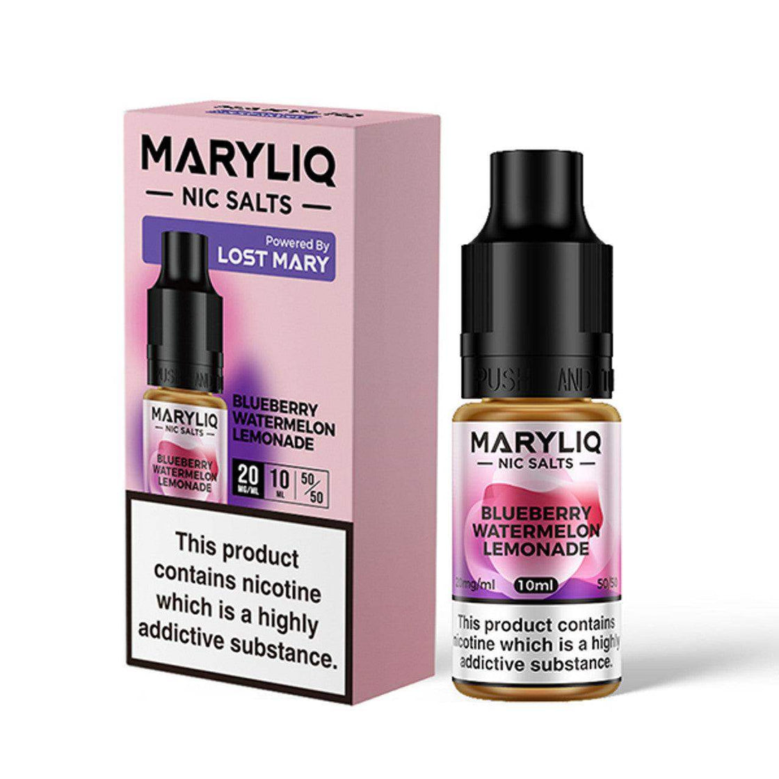 BLUEBERRY WATERMELON LEMONADE 10ML E-LIQUID NICOTINE SALT BY MARYLIQ - LOST MARY - Vapeslough