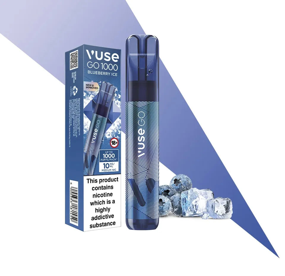 BLUEBERRY ICE DISPOSABLE VAPE BY VUSE GO 1000 - 6MG | 10MG | 20MG