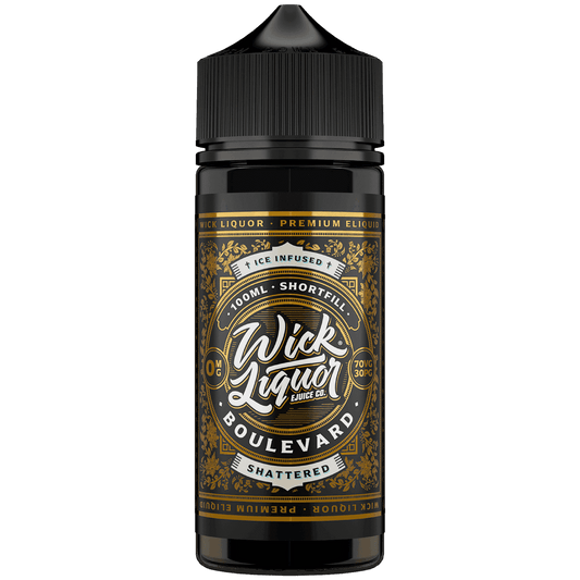 BOULEVARD SHATTERED 100ML SHORT FILL BY WICK LIQUOR - Vapeslough