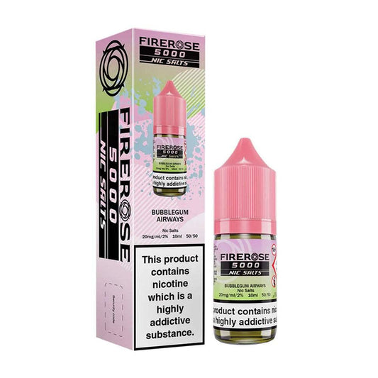 BUBBLEGUM AIRWAYS - FIREROSE 5000 - 10ML NIC SALT BY ELUX LEGEND 10MG(1%) | 20MG(2%) - Vapeslough