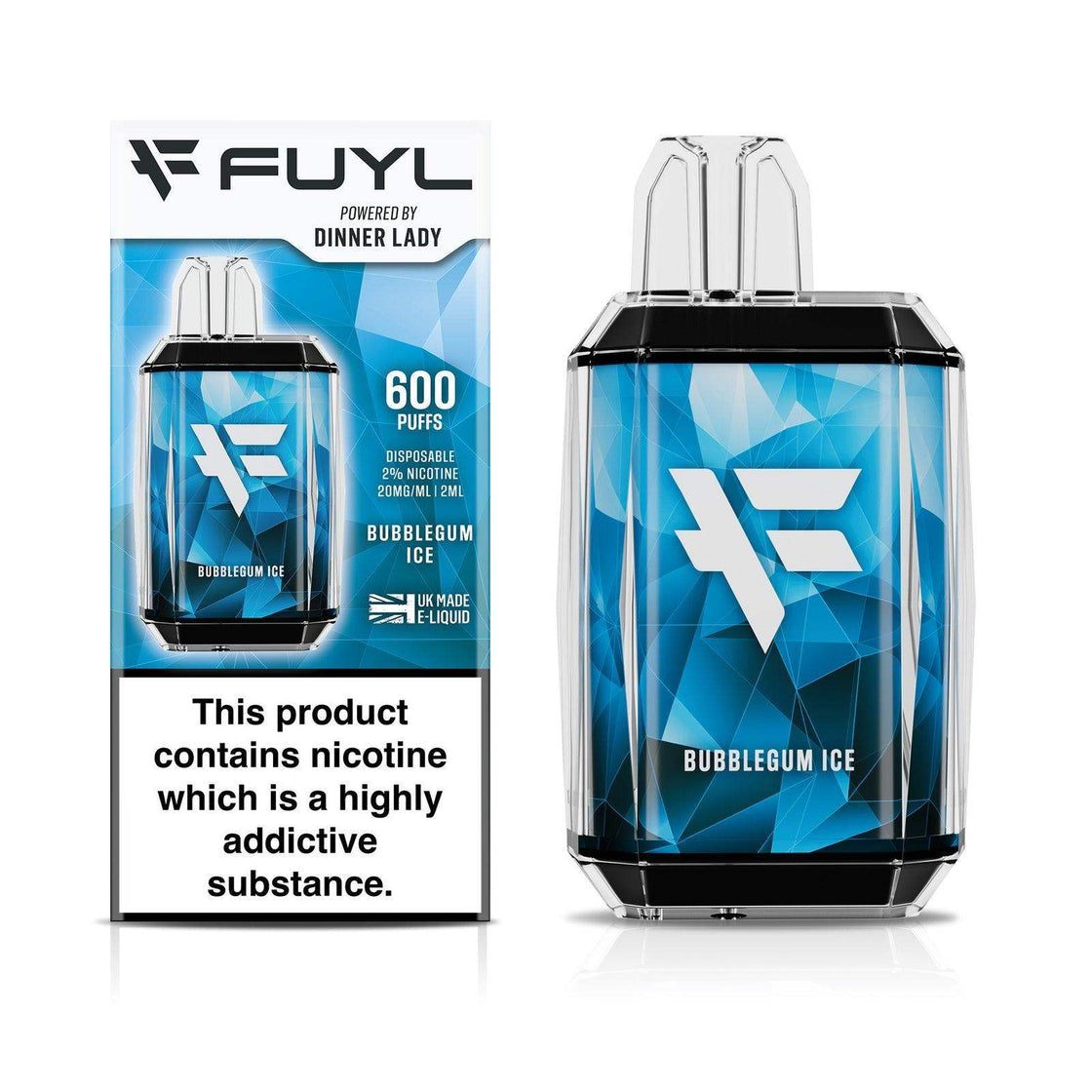 BUBBLEGUM ICE - FUYL DISPOSABLE VAPE 600 SERIES - Vapeslough