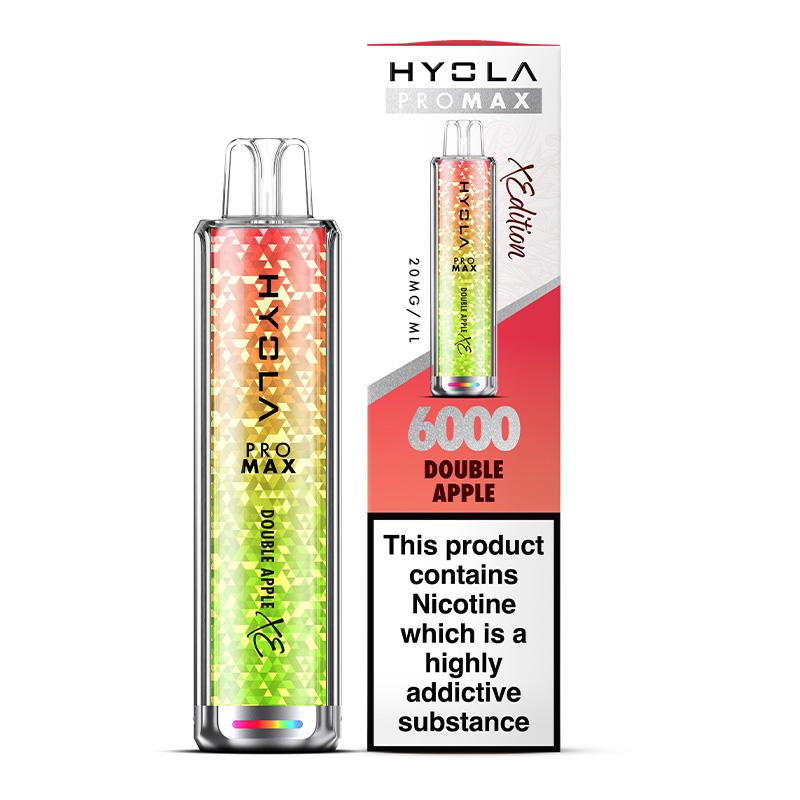 DOUBLE APPLE - X LIMITED EDITION HYOLA PRO MAX 6000 DISPOSABLE VAPE - 20MG(2%)