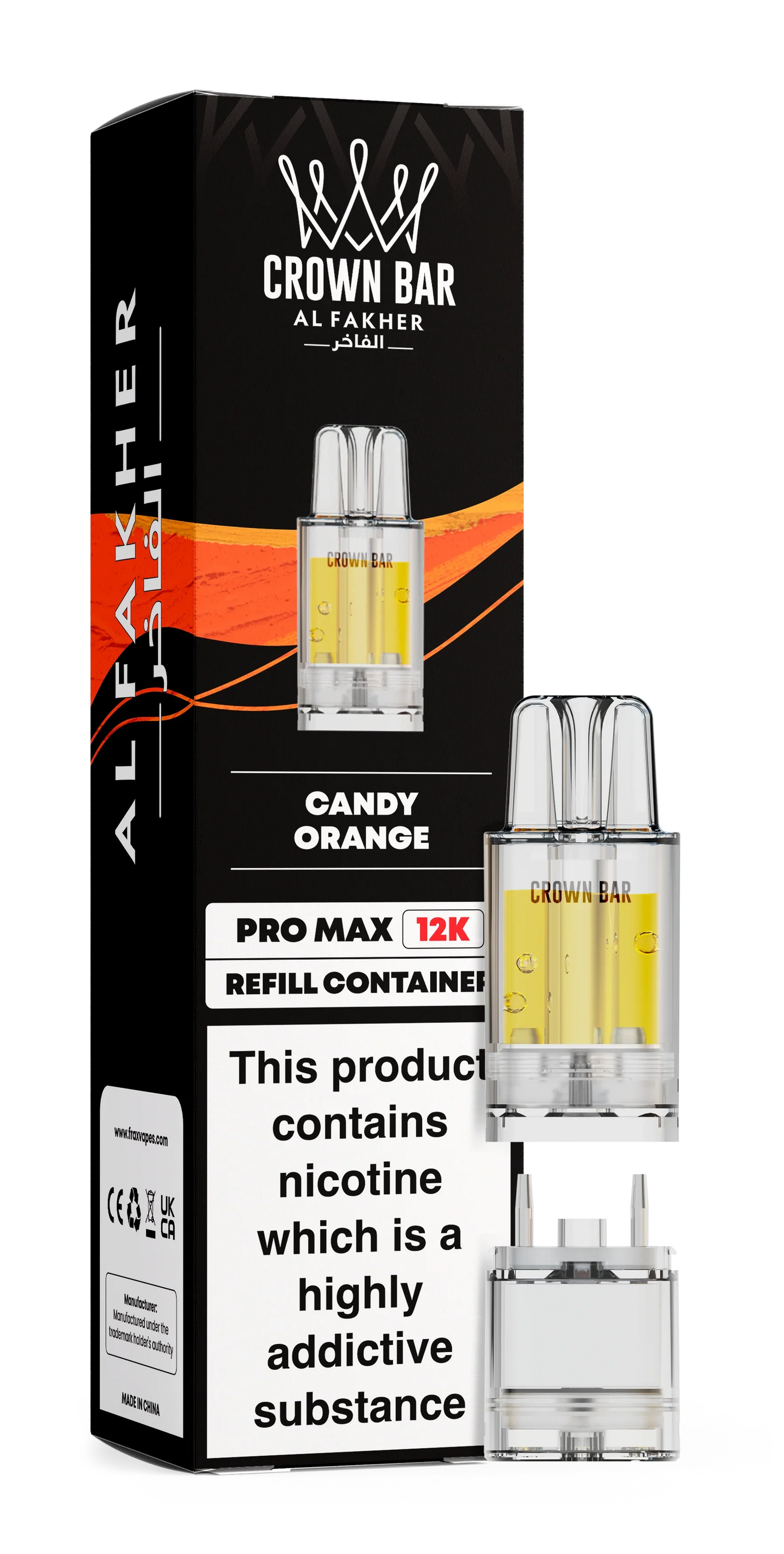 Candy Orange Al Fakher Crown Bar Pro Max 12K Refill Pod - Vapeslough