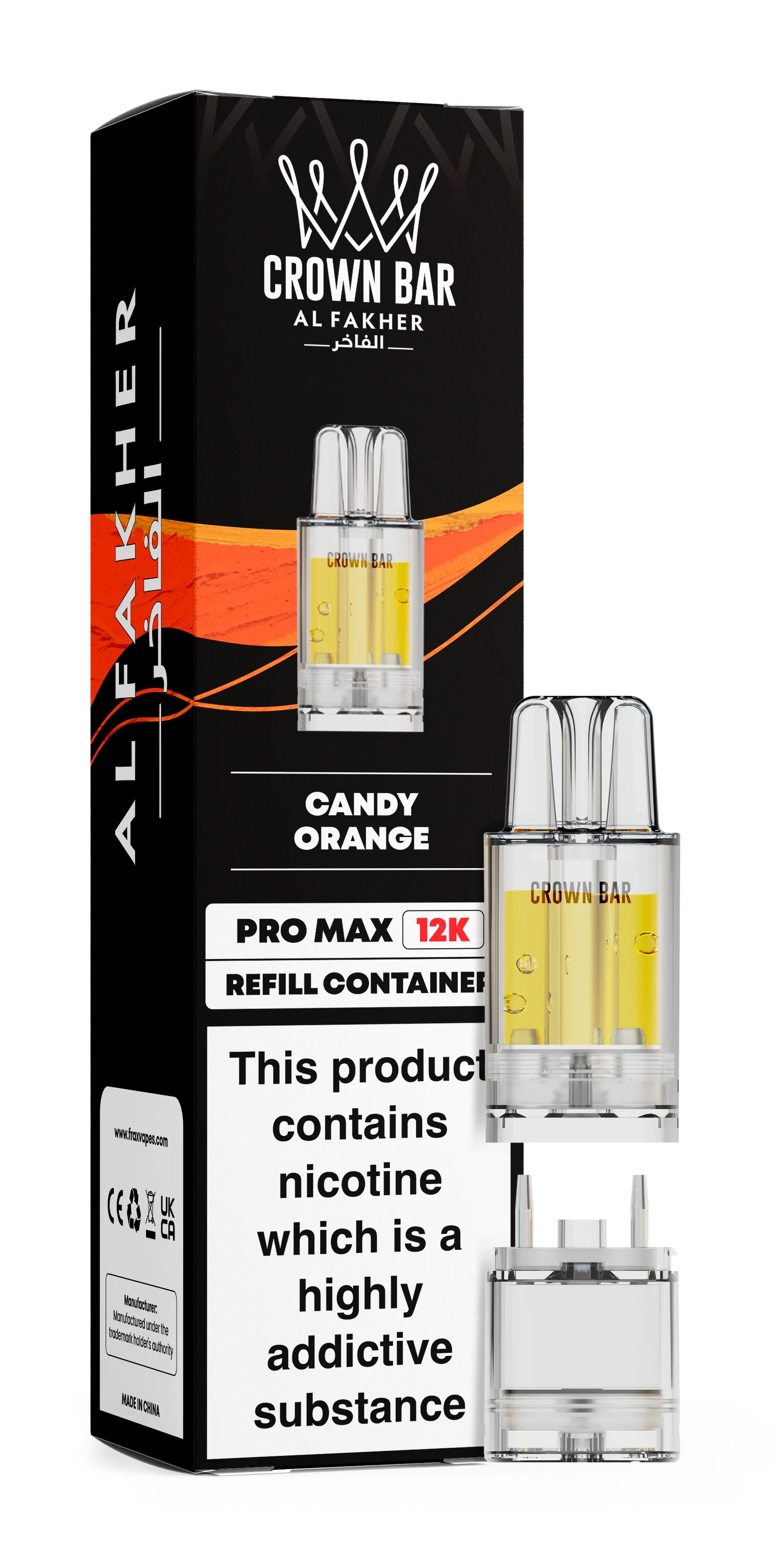 Candy Orange Al Fakher Crown Bar Pro Max 12K Refill Pod - Vapeslough