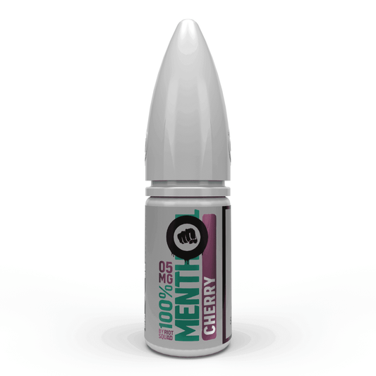CHERRY - 100% MENTHOL 10ML NIC SALT E-LIQUID - 5MG | 10MG | 20MG BY RIOT SQUAD - Vapeslough