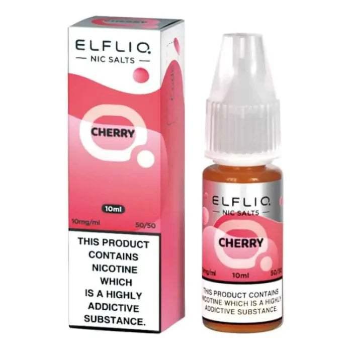 CHERRY 10ML E LIQUID NICOTINE SALT BY ELFLIQ - ELFBAR - Vapeslough