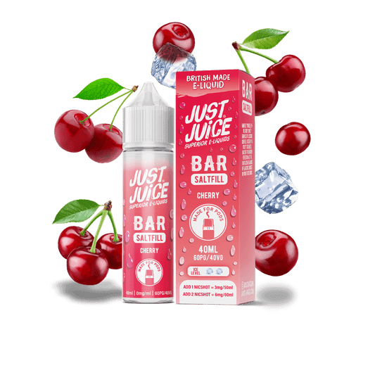 CHERRY - 40ML BAR SALTFILL E-LIQUID BY JUST JUICE - Vapeslough