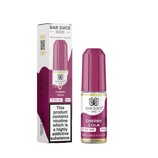 CHERRY COLA 10ML E LIQUID NICOTINE SALT BY BAR JUICE 5000 - Vapeslough