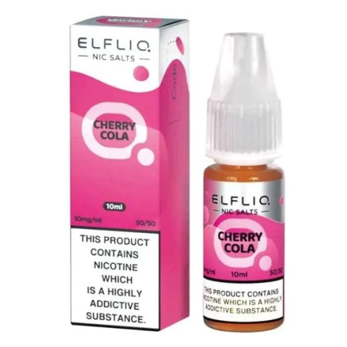 CHERRY COLA 10ML E LIQUID NICOTINE SALT BY ELFLIQ - ELFBAR - Vapeslough