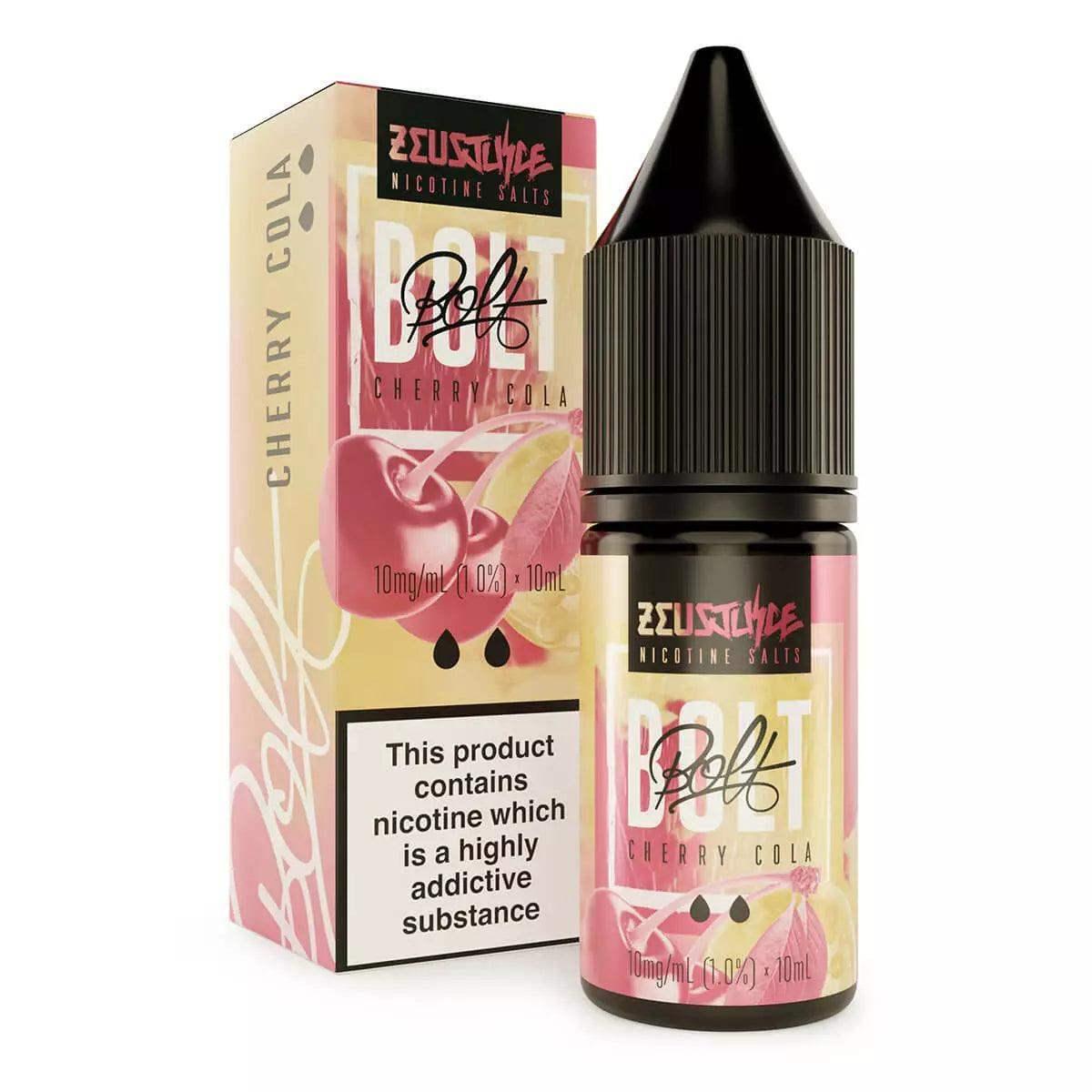 CHERRY COLA 10ML NIC SALT BY BOLT - ZEUS JUICE - Vapeslough