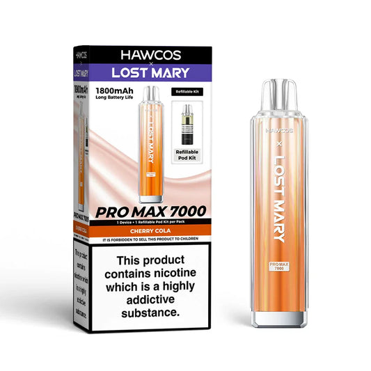 Cherry Cola - Hawcos x Lost Mary Pro Max 7000 Prefilled Pod Kit - 20mg - Vapeslough