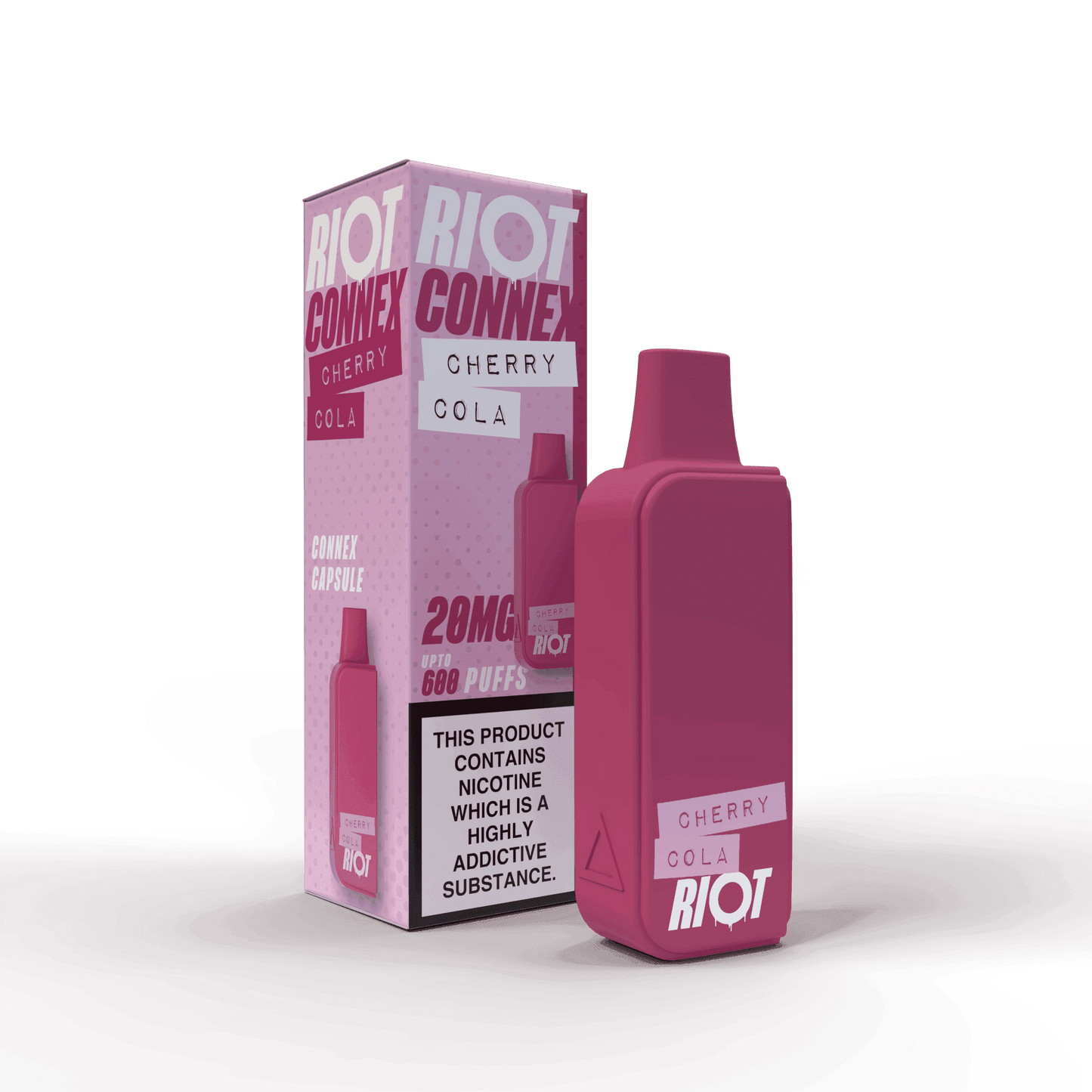 CHERRY COLA - RIOT CONNEX - PRE-FILLED POD - 600 PUFFS BY RIOT SQUAD - Vapeslough