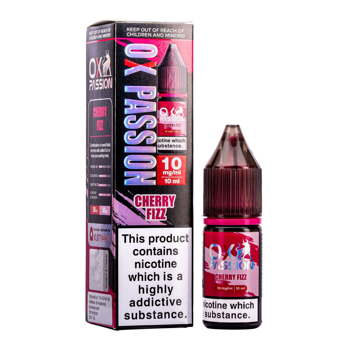 CHERRY FIZZ 10ML NIC SALT BY OXVA OX PASSION 10MG(1%) | 20MG(2%)