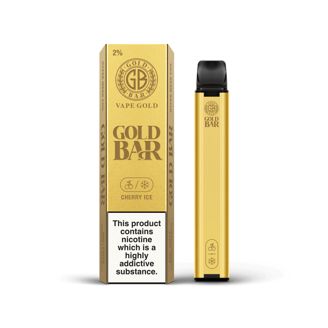 CHERRY ICE 2%(20MG) DISPOSABLE VAPE BY GOLD BAR - Vapeslough