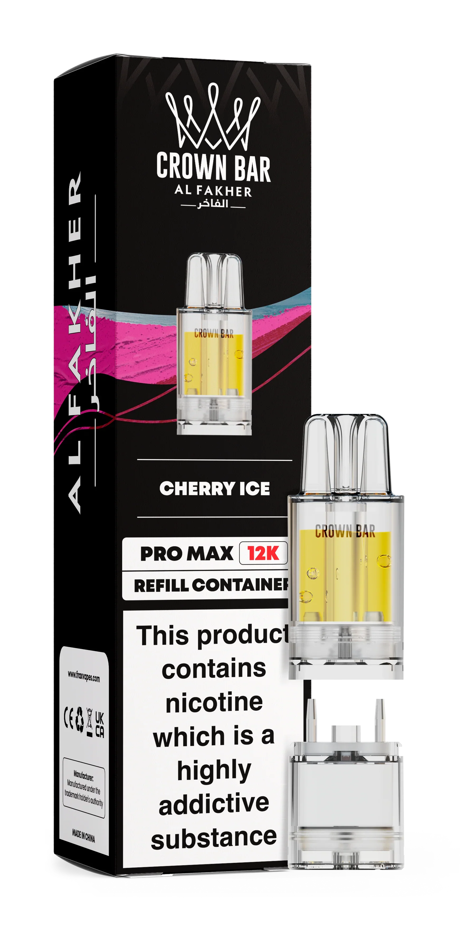 Cherry Ice Al Fakher Crown Bar Pro Max 12K Refill Pod - Vapeslough