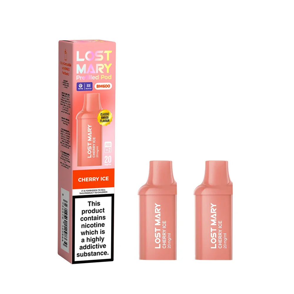 CHERRY ICE LOST MARY BM600 PODS (PACK OF 2) - Vapeslough
