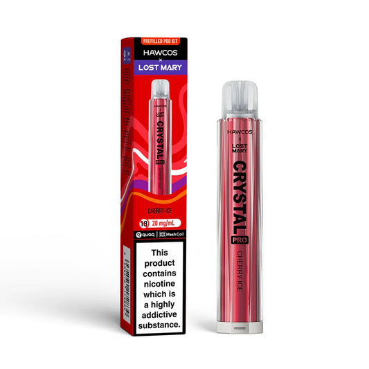 Cherry Ice Lost Mary x Hawcos Crystal Pro 600 - Vapeslough
