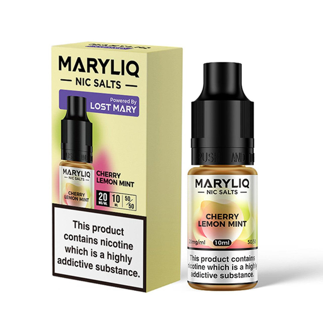 CHERRY LEMON MINT 10ML E-LIQUID NICOTINE SALT BY MARYLIQ - LOST MARY - Vapeslough
