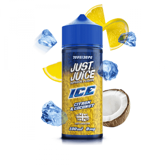 CITRON & COCONUT ICE 100ML SHORT FILL E-LIQUID BY JUST JUICE - Vapeslough