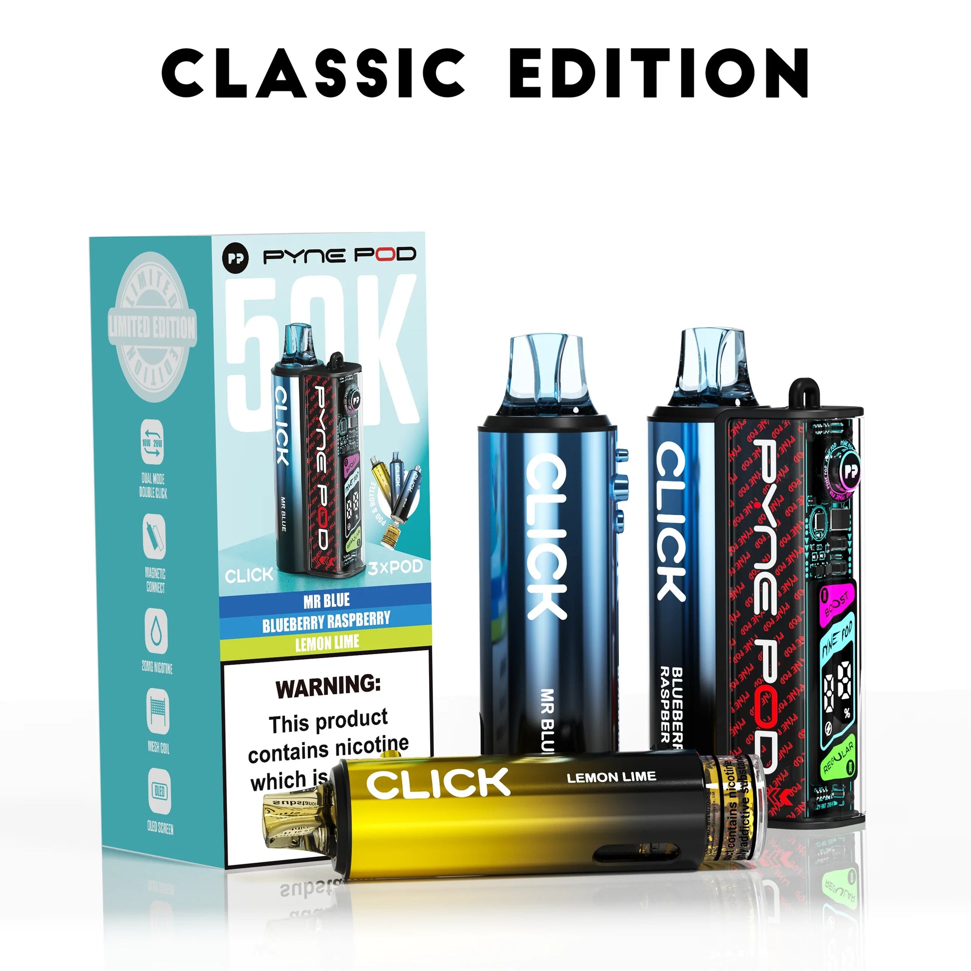 Classic Edition - Pyne Pod Click 50K Prefilled Pod Kit - Vapeslough