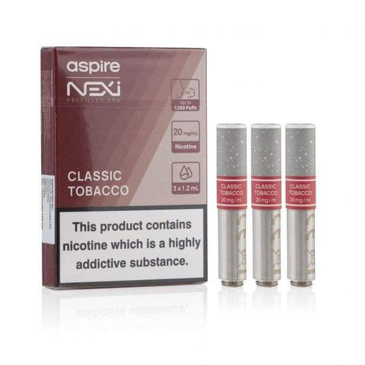 CLASSIC TOBACCO NEXI ONE CARTRIDGES - PACK OF 3 - Vapeslough
