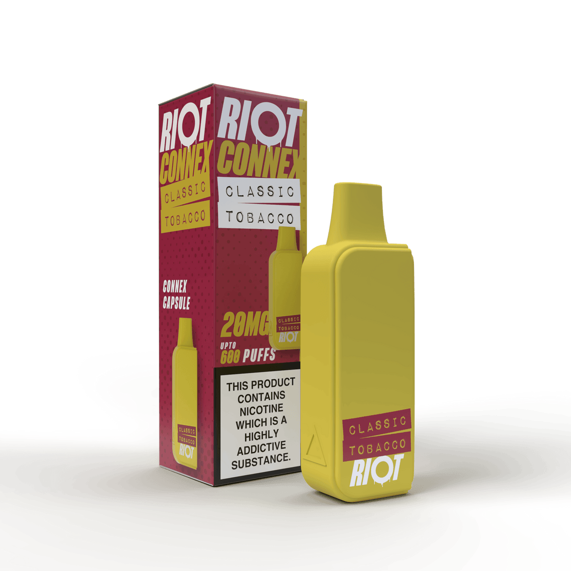 CLASSIC TOBACCO - RIOT CONNEX - PRE-FILLED POD - 600 PUFFS BY RIOT SQUAD - Vapeslough