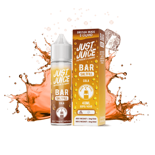 COLA - 40ML BAR SALTFILL E-LIQUID BY JUST JUICE - Vapeslough