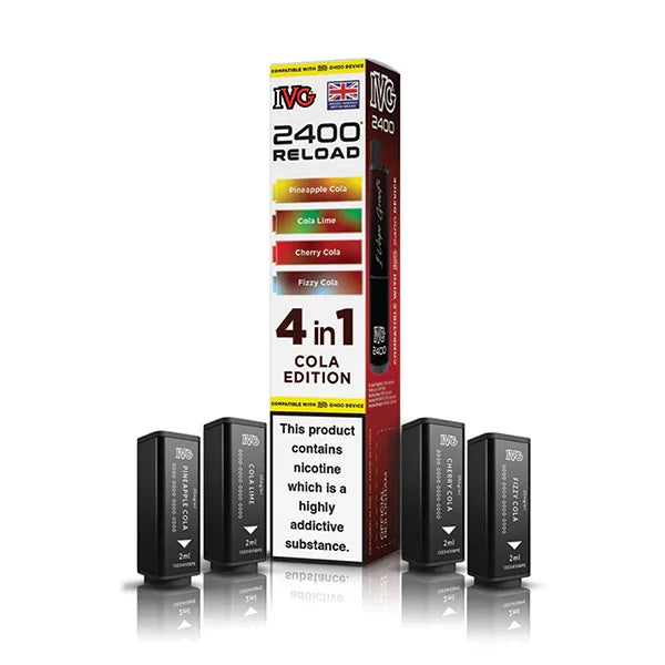 Cola Edition IVG 2400 Reload 4-in-1 Prefilled Pods - Vapeslough