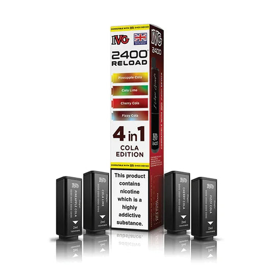 Cola Edition IVG 2400 Reload 4-in-1 Prefilled Pods - Vapeslough