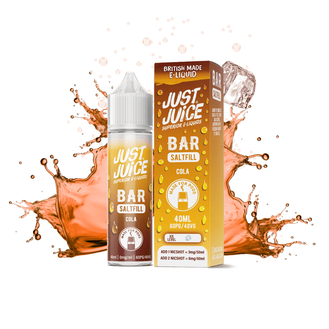 COLA - 40ML BAR SALTFILL E-LIQUID BY JUST JUICE