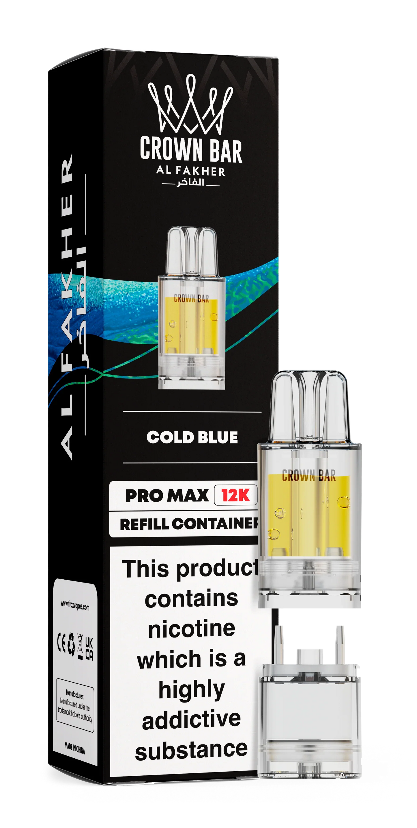 Cold Blue Al Fakher Crown Bar Pro Max 12K Refill Pod - Vapeslough