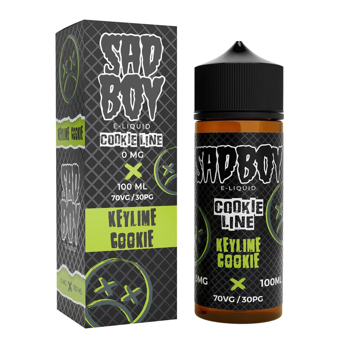 COOKIE LINE: KEYLIME COOKIE 100ML SHORT FILL E-LIQUID BY SAD BOY - Vapeslough