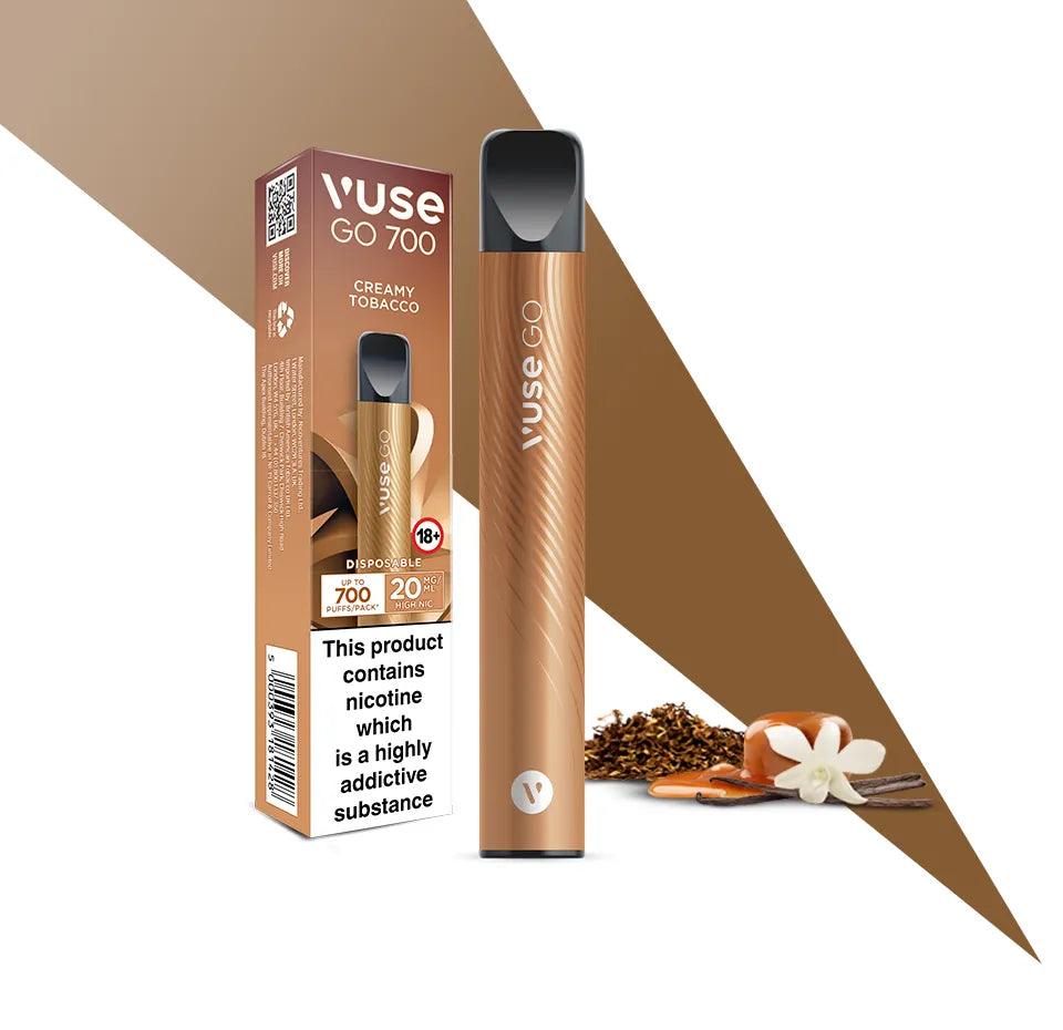 CREAMY TOBACCO DISPOSABLE VAPE BY VUSE GO 700 - 20MG - Vapeslough