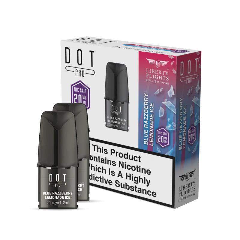 DOT PRO REFILL PODS - BLUE RAZZBERRY LEMONADE ICE - 20MG - LIBERTY FLIGHTS - Vapeslough