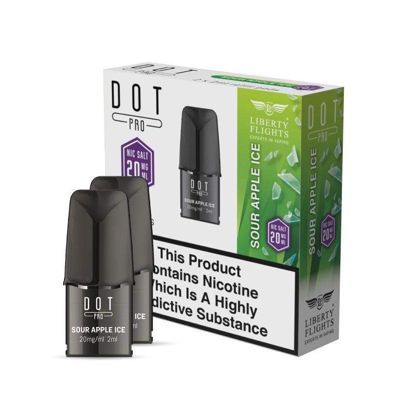 DOT PRO REFILL PODS - SOUR APPLE ICE - 20MG - LIBERTY FLIGHTS - Vapeslough