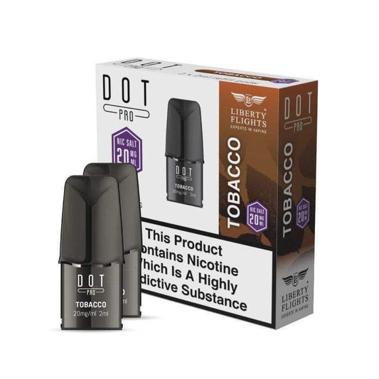 DOT PRO REFILL PODS - TOBACCO - 20MG - LIBERTY FLIGHTS - Vapeslough