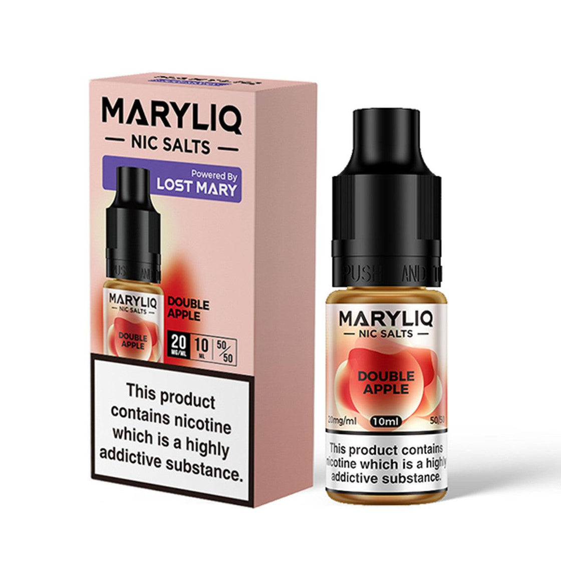 DOUBLE APPLE 10ML E-LIQUID NICOTINE SALT BY MARYLIQ - LOST MARY - Vapeslough