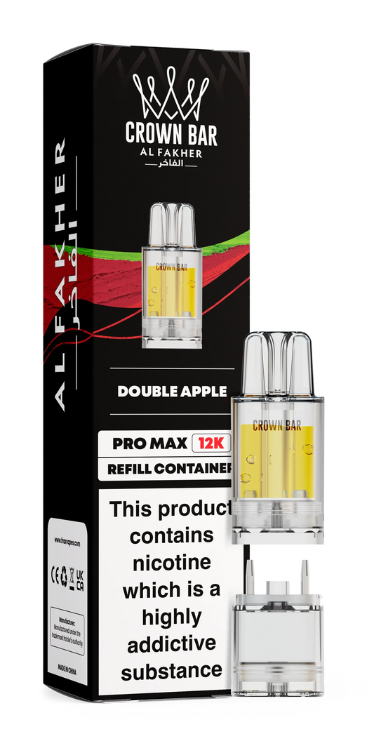Double Apple Al Fakher Crown Bar Pro Max 12K Refill Pod - Vapeslough