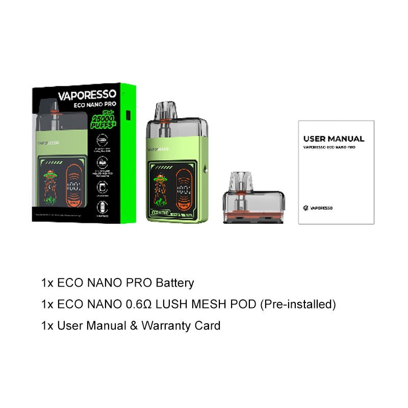 VAPORESSO ECO NANO PRO POD SYSTEM KIT - 1000MAH